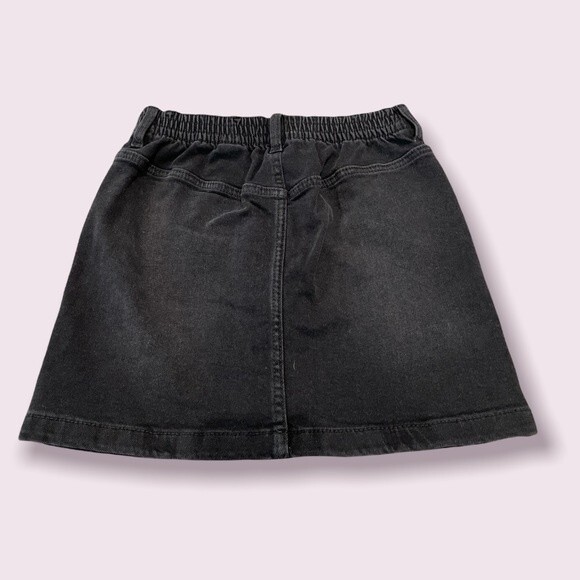 H&M Kids Black Denim Skirt SZ 7 EUC - Picture 2 of 3